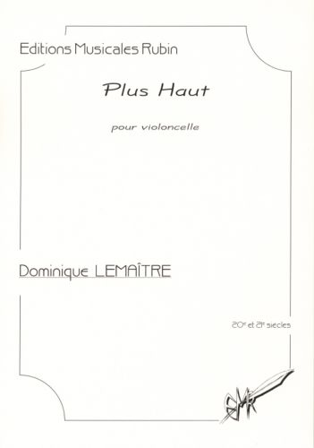 copertina Plus Haut pour violoncelle Martin Musique
