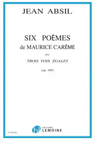 copertina Pomes de Maurice Carme (6) Editions Henry Lemoine