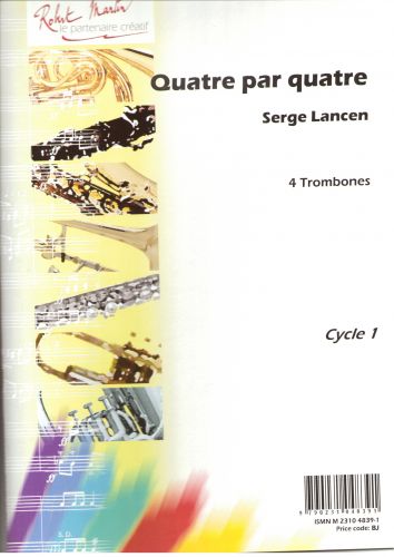 copertina Quatre Par Quatre, 4 Violons Editions Robert Martin