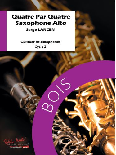 copertina Quatre Par Quatre Saxophone Alto Editions Robert Martin