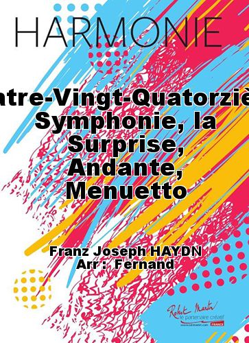 copertina Quatre-Vingt-Quatorzime Symphonie, la Surprise, Andante, Menuetto Martin Musique