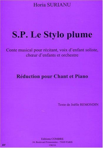 copertina S. P. Le stylo plume (conte musical) Combre