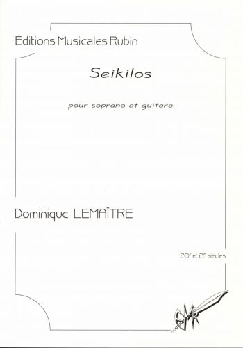 copertina Seikilos pour soprano et guitare Martin Musique