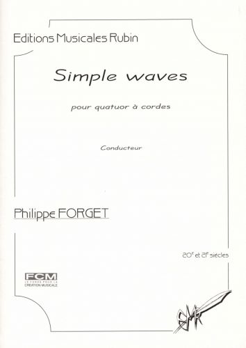 copertina Simple waves pour quatuor  cordes Martin Musique