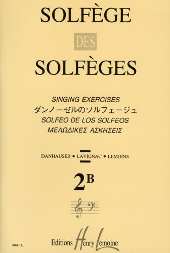 copertina Solfge des Solfges Vol.2B sans accompagnement Editions Henry Lemoine