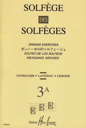 copertina Solfge des Solfges Vol.3A sans accompagnement Editions Henry Lemoine