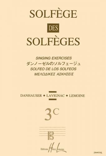 copertina Solfge des Solfges Vol.3C sans accompagnement Editions Henry Lemoine