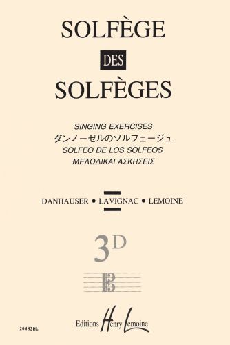 copertina Solfge des Solfges Vol.3D sans accompagnement Editions Henry Lemoine