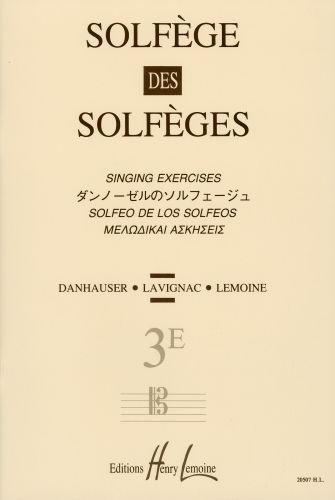 copertina Solfge des Solfges Vol.3E sans accompagnement Editions Henry Lemoine