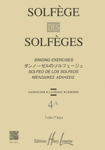 copertina Solfge des Solfges Vol.4A sans accompagnement Editions Henry Lemoine