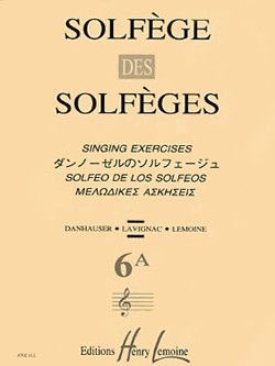 copertina Solfge des Solfges Vol.6A sans accompagnement Editions Henry Lemoine