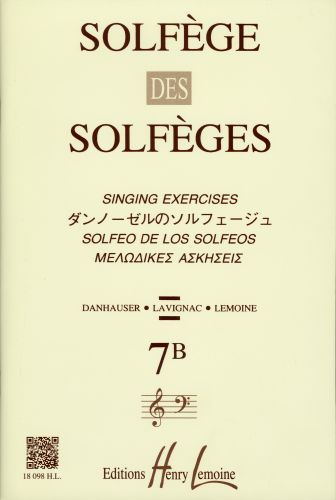 copertina Solfge des Solfges Vol.7B sans accompagnement Editions Henry Lemoine