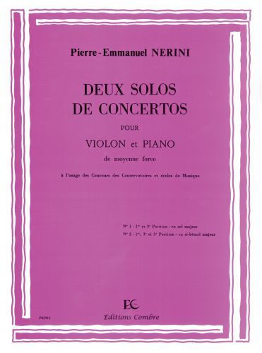 copertina Solos de concertos (2) en Sol maj. et Sib maj. Combre