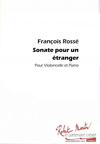 copertina SONATE POUR UN ETRANGER Editions Robert Martin