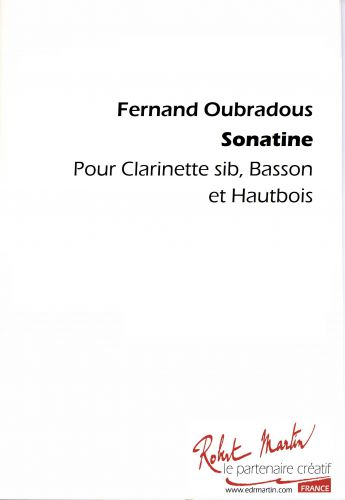 copertina SONATINE pour HAUTBOIS,CLARINETTE,BASSON Editions Robert Martin