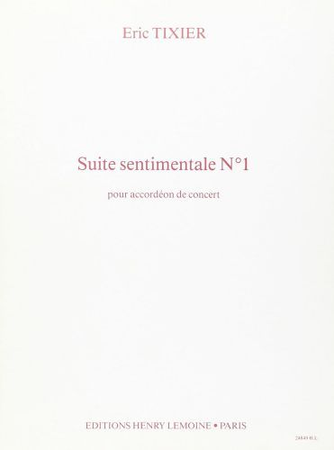 copertina Suite sentimentale n1 Editions Henry Lemoine