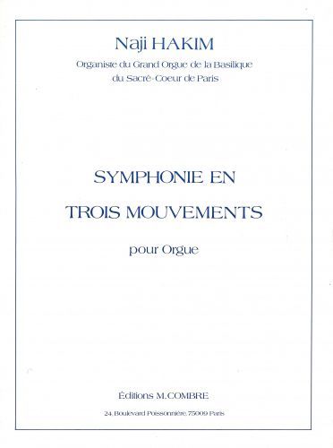 copertina Symphonie en trois mouvements Combre