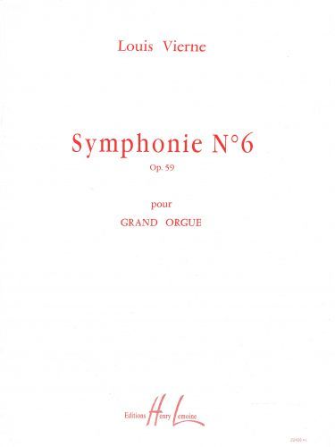 copertina Symphonie n6 Op.59 Editions Henry Lemoine