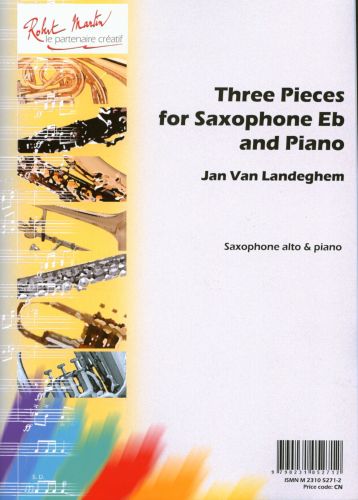 copertina THREE PIECES FOR SAXOPHONE Editions Robert Martin