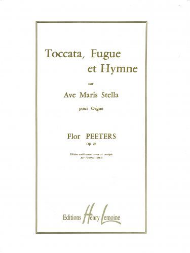 copertina Toccata, fugue et hymne Op.28 Editions Henry Lemoine