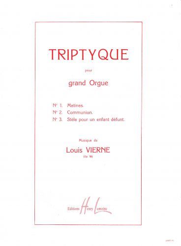 copertina Triptyque Op.58 Editions Henry Lemoine