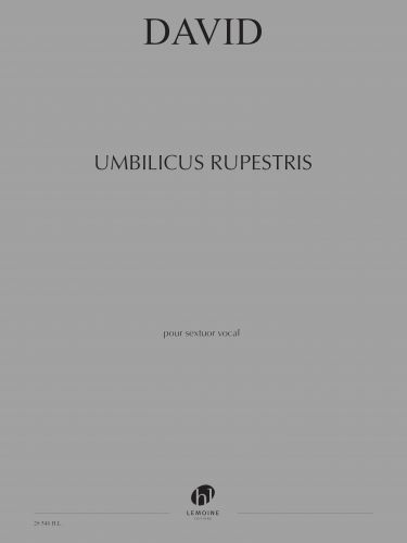 copertina Umbilicus Rupestris Editions Henry Lemoine