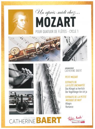 copertina UN APRES-MIDI CHEZ MOZART  Quatuor de flutes Editions Robert Martin