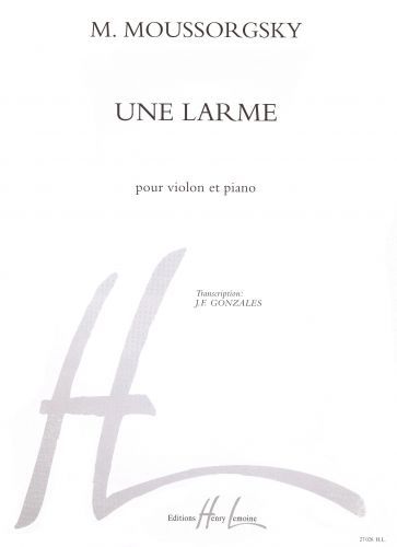 copertina Une larme Editions Henry Lemoine