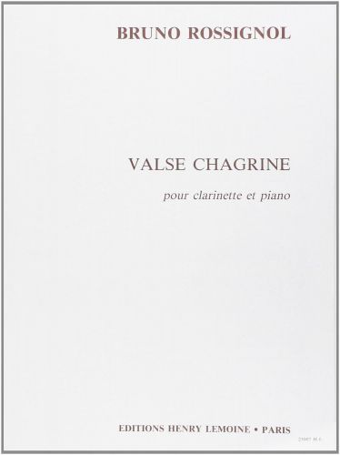 copertina Valse chagrine Editions Henry Lemoine