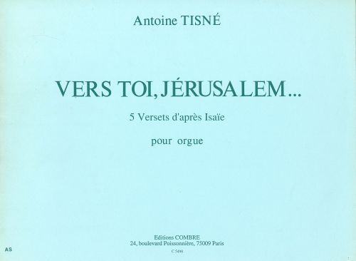 copertina Vers toi, Jrusalem (5 versets d'aprs Isae) Combre