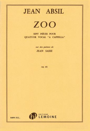 copertina Zoo Op.63 Editions Henry Lemoine