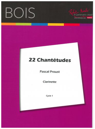 couverture 22 Chantetudes For Clarinets Editions Robert Martin