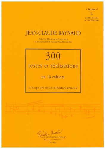 couverture 300 Textes et Realisations Cahier 1 Editions Robert Martin