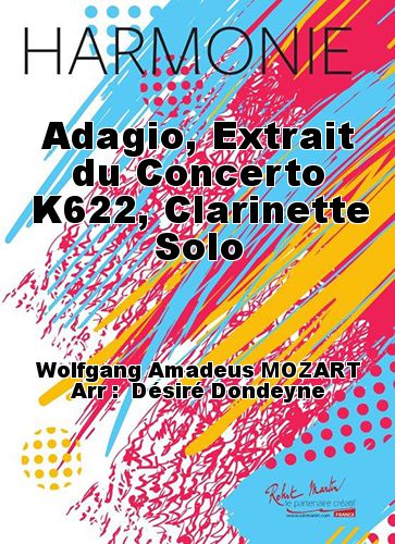 couverture Adagio, Extrait du Concerto K622, Clarinette Solo Martin Musique