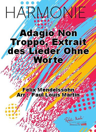 couverture Adagio Non Troppo, Extrait des Lieder Ohne Worte Martin Musique