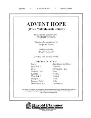 couverture Advent Hope Shawnee Press