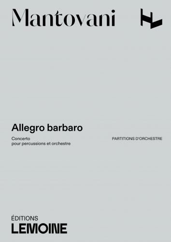 couverture Allegro barbaro Editions Henry Lemoine