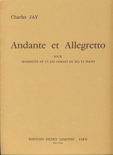 couverture Andante et Allegretto Editions Henry Lemoine