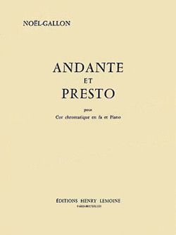 couverture Andante et presto Editions Henry Lemoine