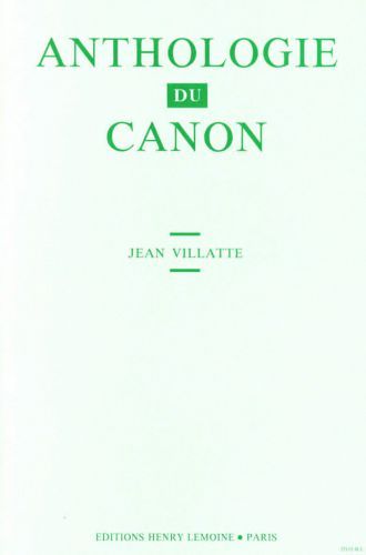 couverture Anthologie du canon Editions Henry Lemoine