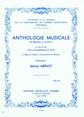 couverture Anthologie musicale Vol.3 Combre