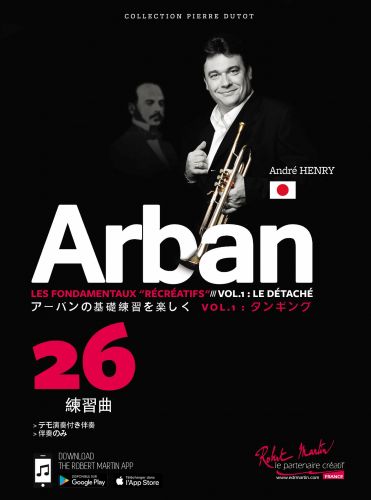 couverture ARBAN LES FONDAMENTAUX RECREATIFS VOL1                                     JAPONAIS Editions Robert Martin