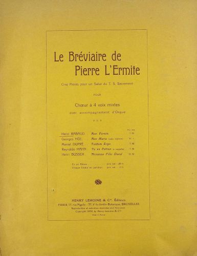 couverture Ave Verum Editions Henry Lemoine