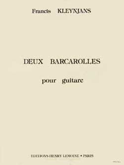 couverture Barcarolles (2) Editions Henry Lemoine