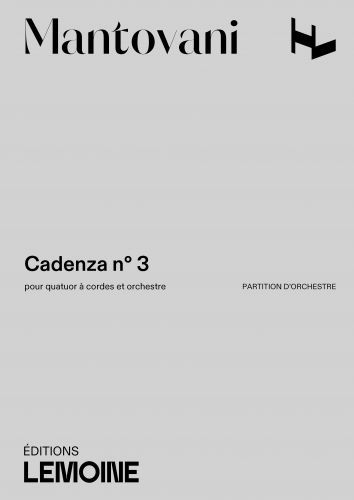 couverture Cadenza n3 Editions Henry Lemoine