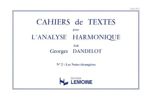 couverture Cahiers de textes L'analyse harmonique Vol.2 Editions Henry Lemoine