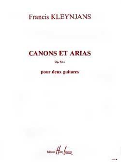 couverture Canons et Arias Op.92a Editions Henry Lemoine