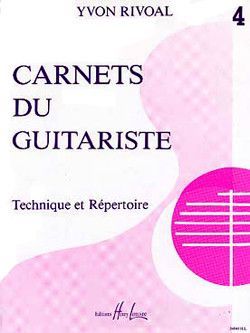 couverture Carnets du guitariste Vol.4 Editions Henry Lemoine