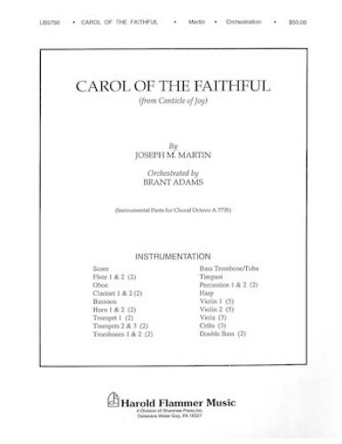 couverture Carol of the Faithful from Canticle of Joy Shawnee Press