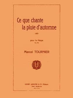 couverture Ce que chante la pluie d'automne Op.49 Editions Henry Lemoine